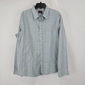 Untuckit Men's Slim Fit Green Black Gingham Drouhin WF Button Down Shirt Size XL